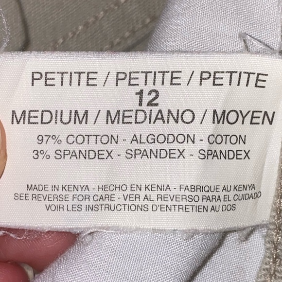 GUC Women’s Size 12P, Gloria Vanderbilt Jeans 5 Pocket Tan/Khaki Jeans - Picture 12 of 13